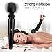 Diamond Powerful Handheld Quiet Electric Wand Massager Wireless with 3 Speed & 8 Vibration Modes for Back Neck Shoulder Body Sports Recovery & Muscle Aches Portable - Home & Office Gift Black
