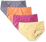 Fruit Of The Loom Women's 4 Pack Coolblend Low Rise Brief Panties, Assorted, 7