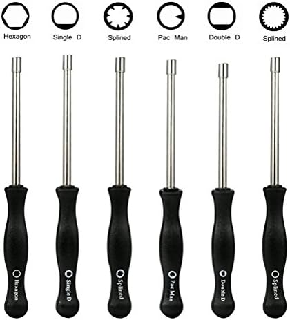 Direct Tools 6 Piece 2 Cycle Carburetor Adjusting Tool Kit Chainsaws Small Engine Tune Up Carb Screwdriver Set 21 Teeth Splined / Pac Man / Single D / Double D / 7-Teeth Splined Pac Man / Hexagon