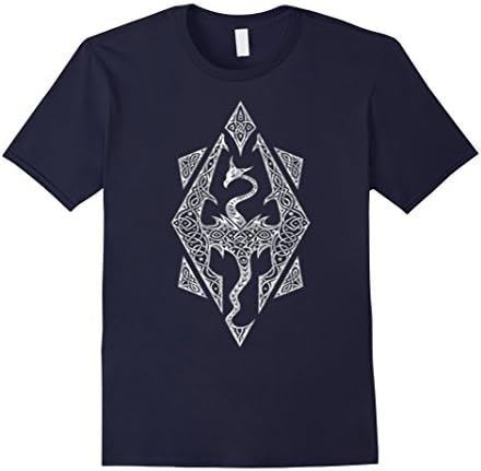 Men's The Mark Of Akatosh shirt Small Navy