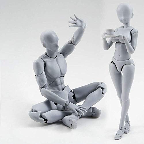 Wu5dra ボディくん人形pvcボディちゃんdxセット フレキシブル関節ボディ人体マネキンキット ディスプレイベースとポーズパーツ付き スケッチ用 Shfギフト