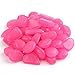 Alan Stone 100pcs Glow in The Dark Pebbles, Glow Pebbles Gravel Rocks Stones,Glow in The Dark Gravel Pebbles for Fish Tank Aquarium Walkway Garden Gifts Decoration,305g/0.67lbs, Rose Color