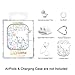 Queenxbar Airpods Case Cover, Clear Hard PC Airpods Cover Sparkle Crystals with AirPods Strap/Ear Hook/Watch Band Holder/Heart-Shaped Carabiner for Airpods 1 & 2(Front LED Visible)