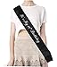 MEANT2TOBE 18th Birthday Sash and Tiara for Women - Fabulous Set: Glitter Sash + Waves Rhinestone Silver Premium Metal Tiara, 18th Birthday Gifts for Women Party