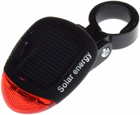Bike Lights, DBHAWK Solar Powered 2 Red LED Waterproof Rear Flashing 4 Modes Tail Light for Bicycle Cycling Lamp Safety TR Rechargeable Battery.