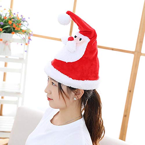 HAMKAW Light Up Christmas Hat, Singing 