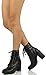 SODA Women's Malia Faux Leather Lace Up Chunky Ankle Boot