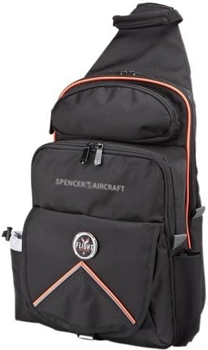 Spencer AircraftFlight Outfitters Thrust 2.0 Sling Pack | Compact Durable Reinforced Easy-to-Carry Flight Bag w/Multiple Pockets for Pilots