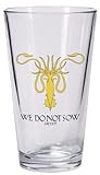 Game of Thrones Pint Glass: Greyjoy Sigil