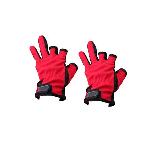 Fishing Gloves Fisherman Gloves with 3 Fingerless Non Slip Boating Breathable Sun Protection Fish Boating Gloves for Men Women Random Color 1 Pair - Thumbnail 5