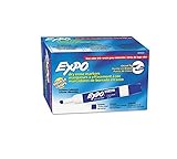Expo Low Odor Chisel Tip Dry Erase Markers, 12 Blue Markers (80003) Color: Blue Office Supply Product
