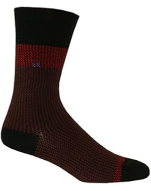 Calvin Klein Giza Jacquard Egyptian Cotton Men's Socks, Garnet Red