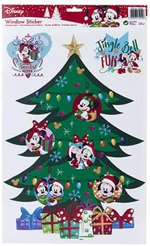 Immagini Natalizie Topolino E Minnie.Disney Pack Of 3 Adesivi Per Finestre Di Natale Decorazioni Di Topolino E Minnie Amazon It Casa E Cucina