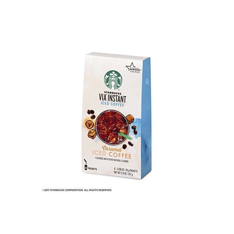 Starbucks VIA Instant Coffee Flavored Packets — Caramel Iced — 1 box (6