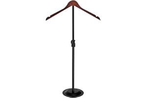 BSHOME T Shirt Display Adult for Vendors, 16-35 Inch Adjustable T Shirt Display Stand, Portable Hanging Black Metal Clothes Display for Clothing Dress Garment Coat Retail