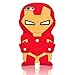 Oneshow the Avengers Series 3D Red Cool Iron Man Silicone Case Cover Design Compatible for Apple Iphone 5 5G 5S