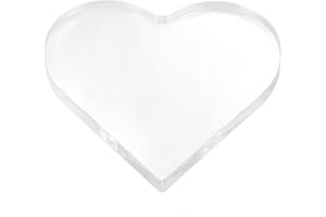 HOLIDYOYO Acrylic Heart Shaped Ornament Blanks Craft Panels for Unique Art Projects for Home Decor and Memorial
