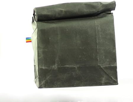 Lunch Bag - Olive Green Waxed Canvas
