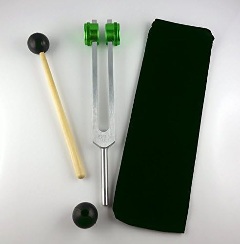 Tuning fork set OM Tuner 136,10 Hz with massage ball and colored weight