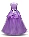 NNJXD Girl Sleeveless Embroidery Princess Pageant Dresses Kids Prom Ball Gown Size (140) 8-9 Years Purple