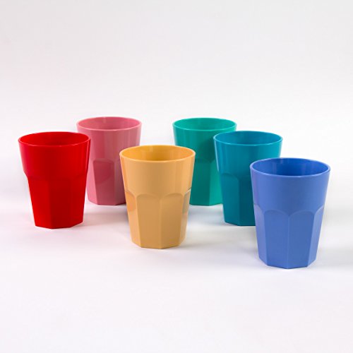 Cupture The Small Cup - Plastic Tumblers, 12 oz, 6-Pack (Assorted Colors)