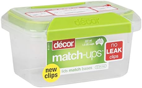 Decor Match Ups Clips Oblong Food Storage Container Green 350 Ml