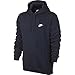 Nike Men's Sportswear Club Pullover Hoodie, Obsidian/Obsidian/White, Medium