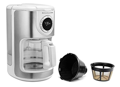 NRP Screen Basket Coffee Gold-tone Permanent Filter (Taller) Universal for Drip Coffeemaker 12cup Fits KitchenAid | Mr.coffee | Cuisinart GTF-B | Capresso & MORE