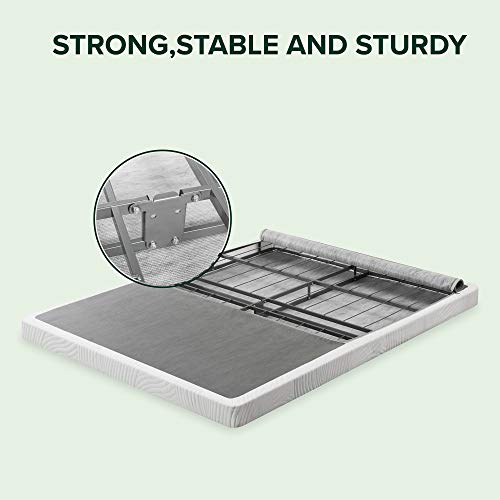 ZINUS No Assembly Box Spring / 4 Inch White Mattress Foundation