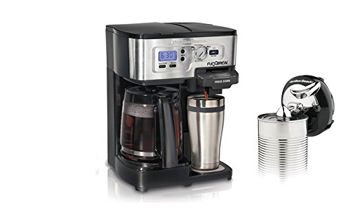Hamilton Beach 49983P 2-Way FlexBrew Coffeemaker with Walk-n-Cut rechargeable can opener