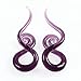 Chaplin Wong Pack of 8 Mixed Colors Glass Spiral Tapers Ear Piercing Tunnel Plugs Gauges (Guage=0g(8mm))