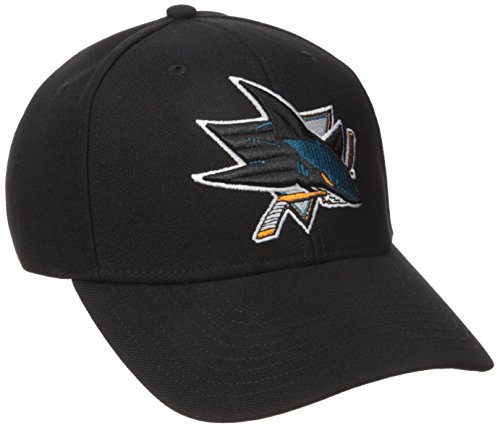 NHL San Jose Sharks Basics Structured Adjustable Cap, One Size, Black