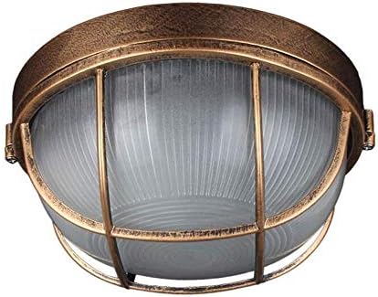 GYYlucky Retro Wall Lamp, Aluminum Bulkhead Outdoor Nautical Round Outdoor Wall Lamp, Staircase Balcony Ceiling Light