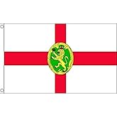 AZ FLAG - Alderney Island Flag - 3x5 Ft - 100D Polyester Guernsey Banner with Two Metal Grommets - Fade Resistant - Vivid Colors - 3' x 5' Feet - 150x90 Cm