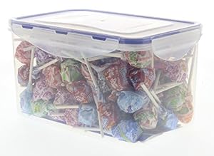 Image of DUM DUM SUCKERS bulk in an EasyLock airtight, watertight, and stackable container (1.5 lb)