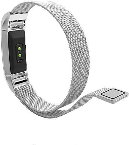 Sliver magnetic Milanese Loop stainless steel For Fitbit charge