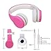 Wired Volume Limited Kids Headphones with Microphone and Music Sharing for Boys Girls Children by Agolds (Pink)