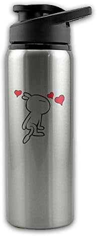 Cute Cartoon Tuzki Rabbit Love Stainless Steel Water Bottle Mug For Outdoors