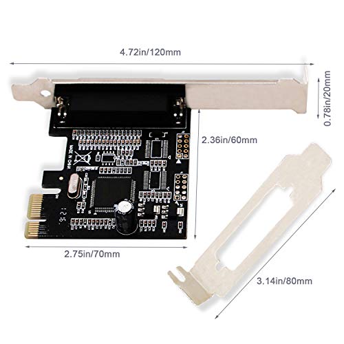 image for LinksTek 1 Port PCI Express (PCIE) Parallel Host Controller Card-DB25 
