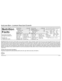 Isagenix isalean Bares Limón Pasión Crunch 10 ct, 2.29oz deliciosa comida low-glycemic alternativa