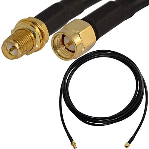 COVVY 10ft Electronics RF Coaxial Cable RG58 Low Loos SMA Male to SMA