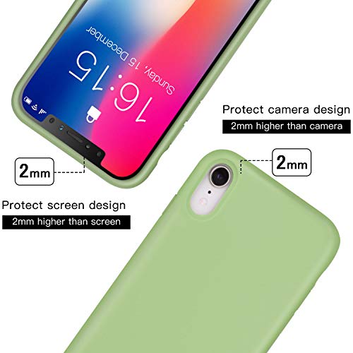 JASBON Case for iPhone XR, Liquid Silicone Shockproof Gel Rubber iPhone