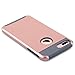 ULAK iPhone 7 Plus Case, Slim Flexible TPU Rugged Rubber Anti Scratch Hard Cover Thin Case with Design for Apple iPhone 7 Plus 5.5 inch- Rose Gold/Grey