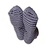 Non Slip Skid Socks with Grips, For Hospital Rehab, Yoga, Pilates, Barre, Traveling, Home Use, Grey (Black Grippy Lines) - Size S/M, 2 Pairs