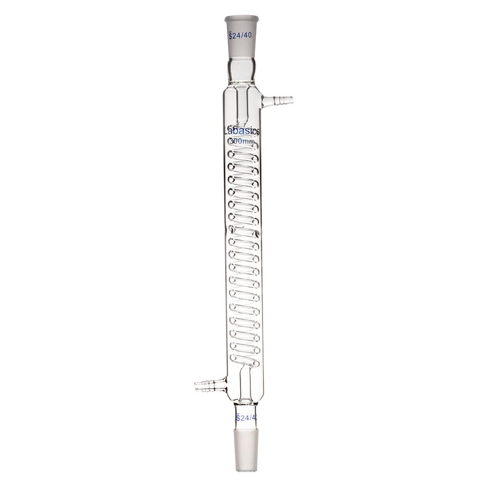 Labasics Borosilicate Glass Graham Condenser with 24/40 Joint 300mm Jacket Length Lab Glass Condenser