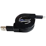 Tera Grand [Apple MFi Certified] Lightning to USB Sync and Charge Retractable Cable, 4 feet Black iPhone 7 7 Plus 6s 6s 6 6 5s 5c 5 iPad Air Mini 1 2 iPad 4th gen iPod 5th gen iPod nano 7th gen