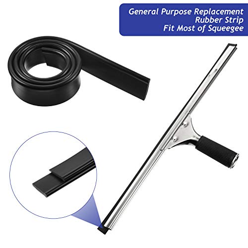 4 Pieces Replacement Squeegee Rubber 18 Inch Squeegee Refill Silicone