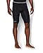 Under Armour Men's HeatGear Armour Compression Shorts – Long, Black (001)/Steel, Medium