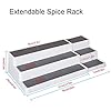 Semlos Expandable Spice Rack, 3-Tier Seasoning Shelf, Non-Slip Flavoring Organizer for Kitchen Pantry Cabinets Cosmetics…