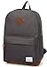 VASCHY School Backpack for College Students Casual Daypack with Padded 15 inch Laptop Compartment Dark Gray
